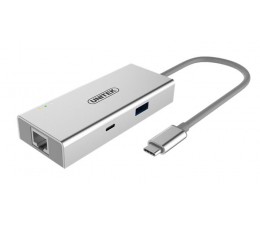 Adapter USB-C - HDMI, USB 3.0, USB-C, RJ-45