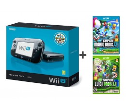 Wii U Premium Pack Black + Mario + Luigi